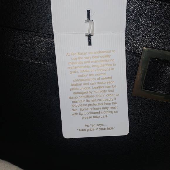 Ted Baker London buckle large tote bag, black emillyy NEW - Picture 16 of 16